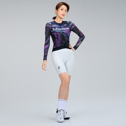 Lamparda Radsportanzug langärmelig 2025 Neues professionelles atmungsaktives Oberteil für Männer und Frauen Mountain Road Bicycle Cialis Viagra Purpur Langarmed Top-Gleicher Stil für Männer und Frauen xl