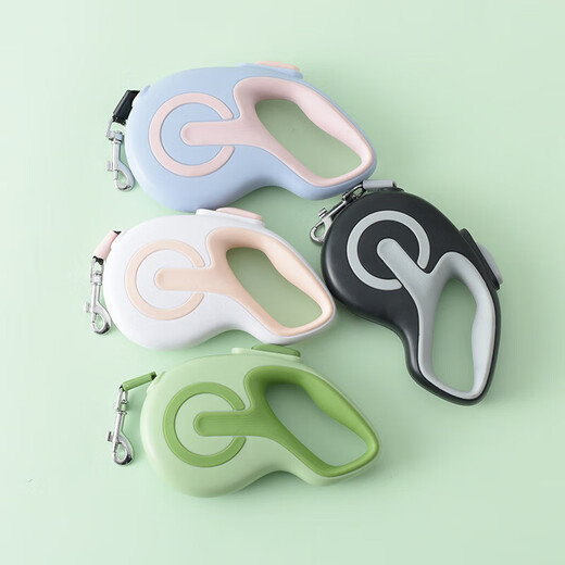 Automatic Dog Leash Retractable Dog Walking Night Reflective Leash Teddy Dog Chain Collar for Medium, Large and Small Dogs Black - (Exquisitely Packaged) 5M Long Rope One-click Brake without Rope Jam