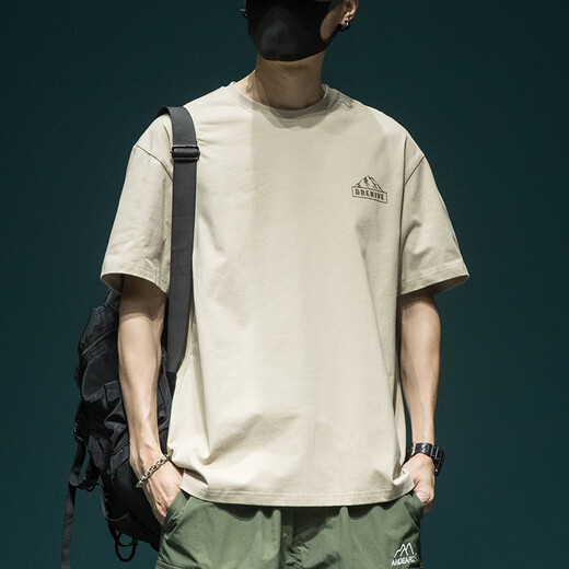 Lee Kids260g schwere kurzärmelige T-Shirt-Männer loser großer, halbärmeliger T-Shirt American American High Street gedruckt Top T1506 Black M Gewicht 100-125 Jin [Jin ist 0,5 kg]