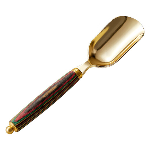 Yi Pot Tea Black Sandalwood Rosewood Solid Wood Tea Shovel Tea Spoon Single Retro High-end Tea Brewing Kung Fu Tea Set Tea Ceremony Six Gentlemen Accessories Flower Wood Tea Spoon-Titanium