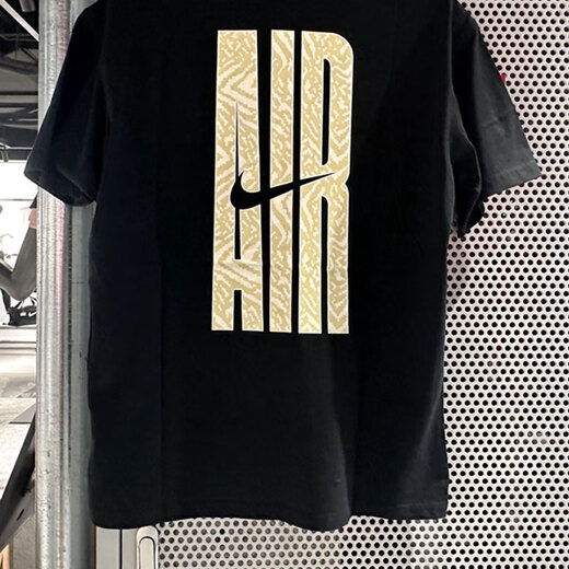 Nike (Nike) Halbärmelige Männer kurzärmelige Sommer Neue Lauffitnesstraining Sportswear Atmungsfreies lässiges rundes Hals-Mode-T-Shirt HQ9249-010 Luftdruck hinter s
