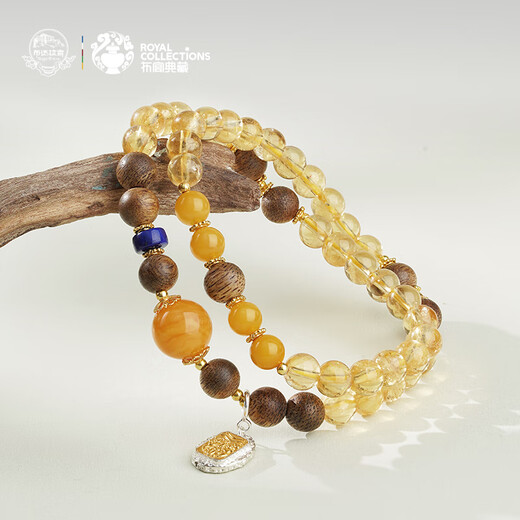 Potala Palace Citrine Agarwood Beeswax Bracelet for Men and Women 925 Silver Accessories Transfer Beads Amber Bracelet Birthday Gift