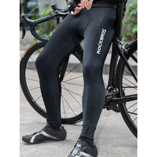 ROCKBROS cycling pants for men's warm windproof overalls for road mountain bike sports trousers for women in winter Kerer - autumn and winter fleece strap cycling pants S