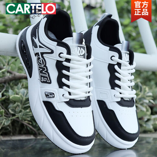 Cartelo Krokodilschuhe Herren 2025 Herbst Leichtes Little weiße lässige lässige Schuhe Männer dicker Sohle vielseitiger Leder Sportschuhe weiche Sohle Laufschuhe 9910 Weiß grau 38 Standardgröße