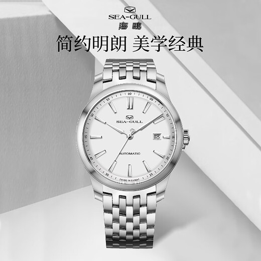 Watch Watch Mecanical Mecánico Hombres de Seagull Menor Hombres Simple Business Classic Single Calendar Steel Wnist Watch 816.12.1048 816.12.1048
