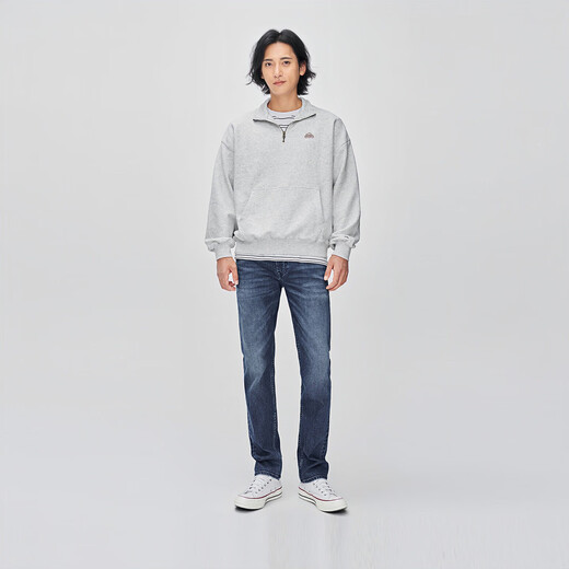 Lee25 осенне-зимние новые 723 тонкие прямые темно-синие мужские джинсы со средней талией с пятью карманами темно-синие 33