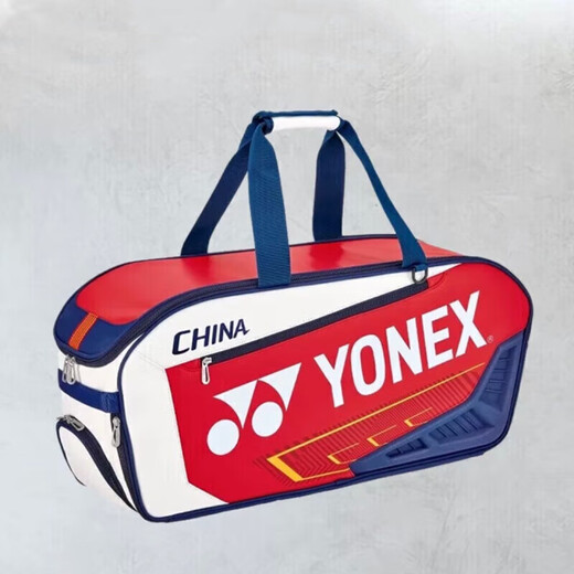 Yonex YONEX new 2024 national team badminton bag single and double shoulder handheld square bag large capacity men and women sports ball bag backpack 9226 gold