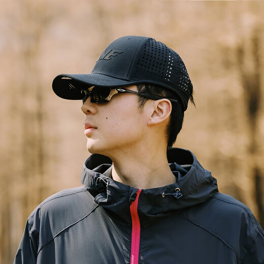 Meixia Fishing Hat Men's Sun Protection Windbreaker Second Generation Air Cap Outdoor UV Protection Men's Peaked Cap Black One Size