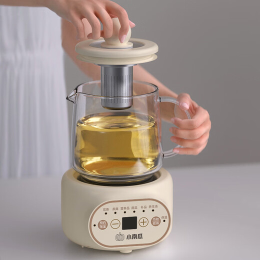 Little Pumpkin 2025 new all-glass health pot stew all-in-one teapot small office health cup boil water standard 0.5L scheduled appointment anti-paste/anti-dry burning