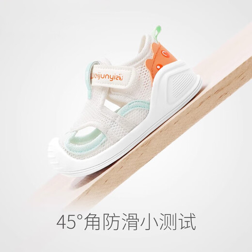 Zhenwu Baby Infant Sandals Non-slip Soft Soled Toddler Shoes Men and Women Breathable 1-3 Years Old Summer Newborn Shoes Polka Dot Breathable Mesh Summer Sandals - Sky Blue 18