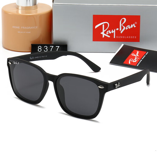 Ray-Ban 2025 new European and American men's polarized sunglasses travel driving casual sunglasses fashion trend sunglasses sand black frame black gray sheet
