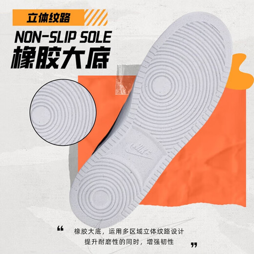 耐克（NIKE）男鞋子男 25夏季新款运动鞋时尚休闲鞋小白鞋低帮耐磨透气板鞋男 【简版空军】热销-经典黑白/晒图退10 41 （内长260mm）