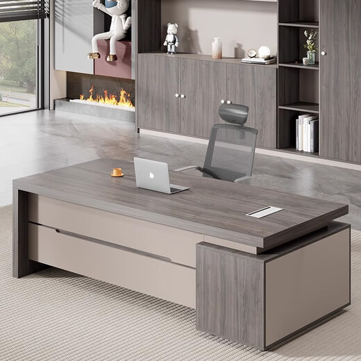 Yusong boss desk office simple modern single desk financial desk supervisor desk manager desk and chair combination 1.6*0.8 meters boss desk