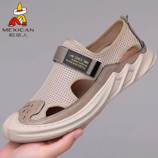 Vogelscheuche (mexikanische) Sommer neue Männerschuhe atmungsaktives Mesh Loch Sandalen Herrener Casual Sports Nicht ruhig