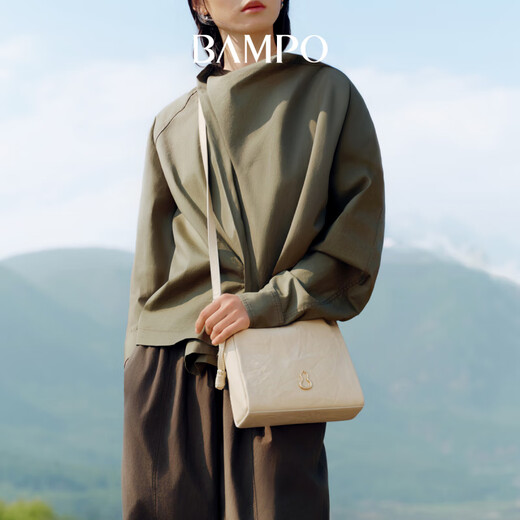 Banpo decoration (bampo) Banpo small purse cowhide bucket bag 2025 new crossbody vegetable basket handbag handbag cherry blossom powder 623