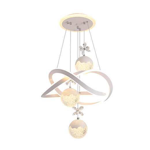 Leshi (NVC) Restaurant Chandelier Modern Simple Dining Room Dining Table Lamp Bar Internet Celebrity Bedroom Chandelier Adjustable New Zhongshan Lamp 12099Y White 50cm Diameter--Three Colors No Polar