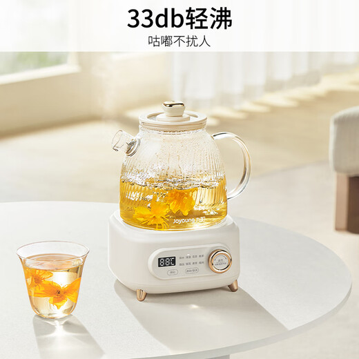Joyoung all-glass 0-glue health-preserving kettle, office multi-function teapot, flower teapot, kettle, constant temperature electric kettle, 24h appointment keeping, 1L WY107
