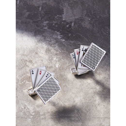 TATEOSSIAN men's fun playing card cufflinks light luxury shirt cuff nails light luxury gift ready stock exquisite playing card cufflinks