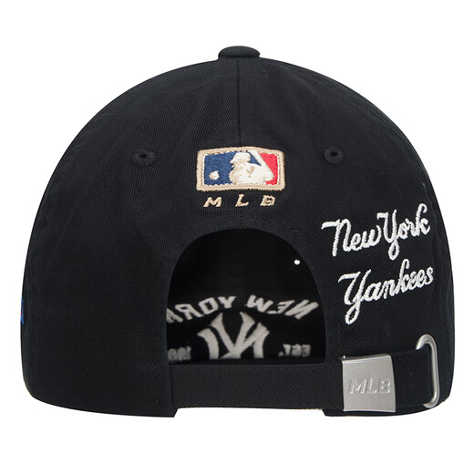 Major League Baseball (MLB) official Zhang Linghe same style hat for men and women, fashionable summer sun visor baseball cap, peaked cap, big head outdoor hat, New York Yankees/black/KARINA same style, one size F
