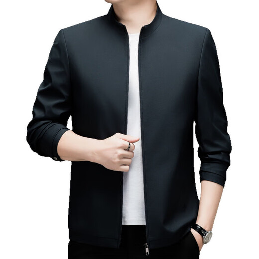 DVHNMK Brand Herrenjacke Herren Frühlings- und Herbst-New Style Business Casual High-End-Ständer Collar Executive Jacket Jacket Navy [Spot Quick Delivery] M 170 [Empfohlen 100-125 Jin [Jin ist gleich 0,5 kg]]