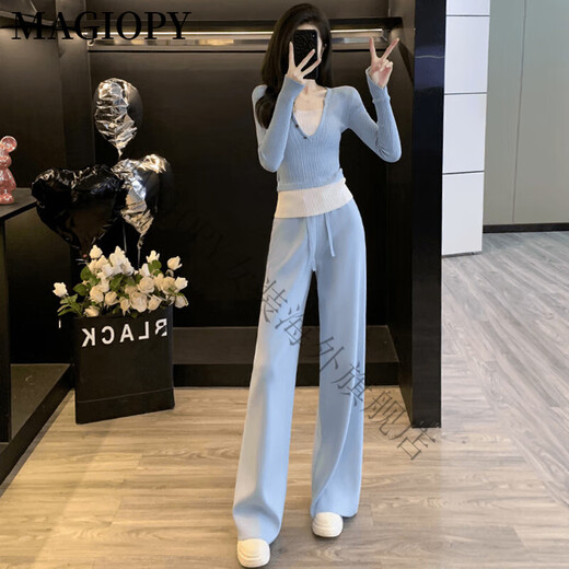 Magiopy International Luxury Brand haut de gamme Sulfate de cuivre Dressfate de mode décontracté Ensemble de la série de sel de printemps pour femmes 2025 SELTS LEIL-TIFIÉS TICHES SET S (100jin [Jin est égal à 0,5 kg]))