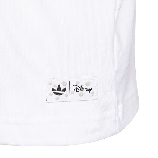 Adidas (adidas) Camiseta de ropa para niñas para niños 25 Summer 101 Spot Dog Article Estilo de marca Embellido Agodón puro de algodón corto KG6626 KG6625 White 165 (Etiqueta 164)