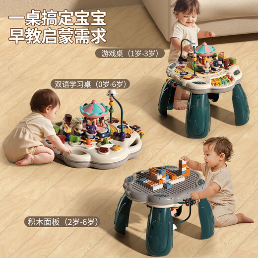 Jule Baby Game Table Baby Spielzeug 6-12 Monate alte Neugeborene frühkindliche Musik spielen Klavier für Jungen und Kinder zum ersten Geburtstagsgeschenk