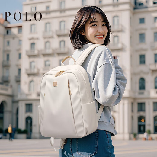 POLO双肩包女旅行大容量背包商务出差轻便书包休闲百搭背包