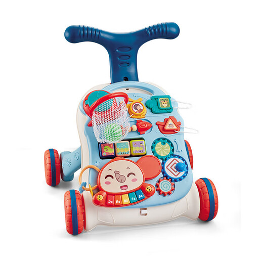 Walker Baby Baby Multifonctionnel Walker Toddler Baby Anti-Overrocstarming Apprend à marcher et empêche la marche d'O-LEG. Table d'apprentissage Walker (modèle de tir) bleu