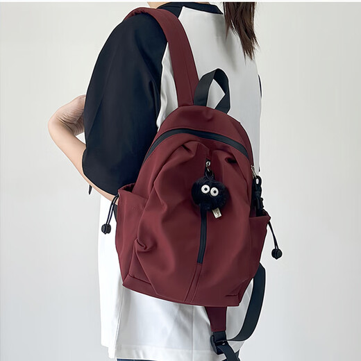 Bai Qixin Backpack Outdoor Mountaineering Bag Mountaineering Women's Travel Ultralight Portable New Summer Ultra-Thin Hiking Red - No Pendants Included