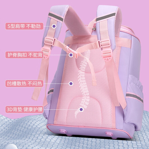 儿童书包小学生女生孩3D恐龙减负护脊2024新款卡通一二三四六年级 3D小号恐龙1-3年级