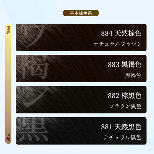 Bigen美源发采快速黑发霜染发膏（棕黑色 882）进口 快速染发健康遮白