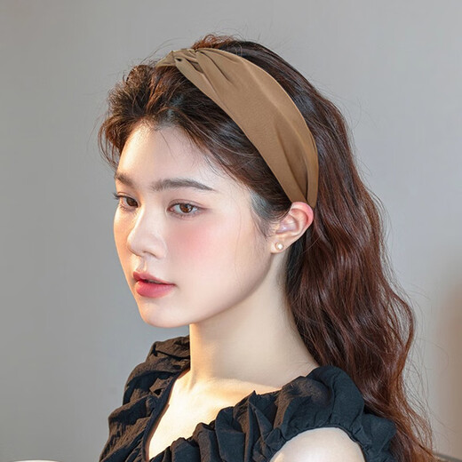 Face-showing small headband, French satin wide-brimmed headband, non-slip hair accessories, headband, flower hair accessories, black headband