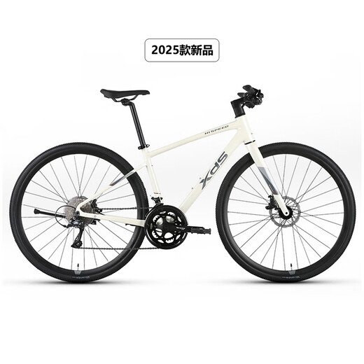 喜德盛（xds）公路车极速380油碟18速平把铝架2025款运动休闲车 25款-深灰/银480