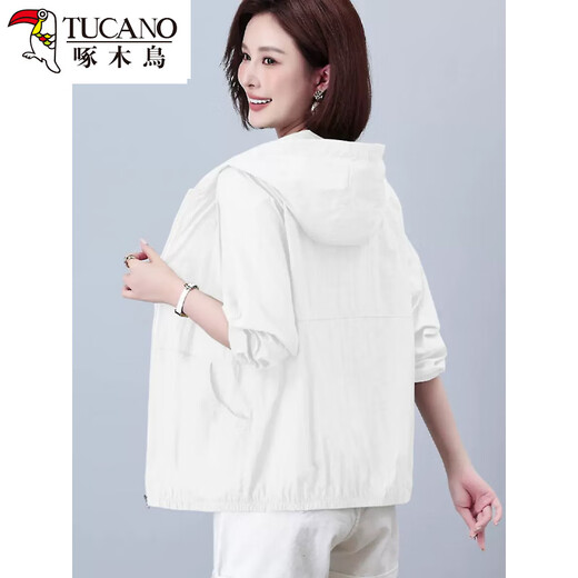 Woodpecker sunscreen clothes mother suit short jacket 2025 new summer breathable sunscreen clothes fashionable spring and autumn women's clothing Pink M [80-100Jin [Jin equals 0.5 kg]]