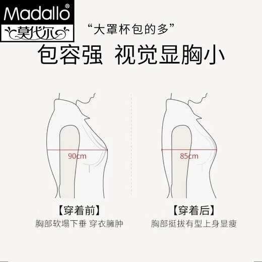 Modale High-End-große Brüste und kleine Unterwäsche für Frauen, die obere Brüste sammeln, um ein schlaffes dünnes visuelles Abschlagen ohne Stahlring BH Elegant Weiß zu verhindern 75b