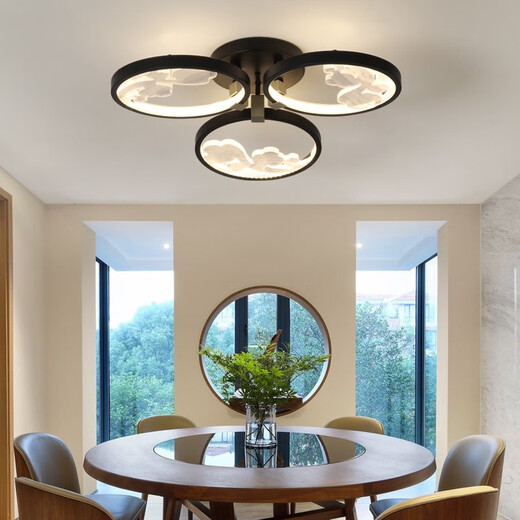 OPP 2025 NEU NEU NEUE Deckenleuchte LED LED LED LED LED-LED-LEDEN ZEN ZEN-Schlafzimmer im chinesischen Stil moderne und atmosphärische Heimat. 1W 1W 6623-3 Kopf Drei-Farben-Licht