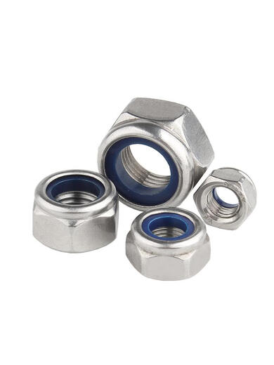 Guwanji 316/304 Tuerca anti-inoxidable de acero inoxidable Tuerca autocipulante americana dientes finos de diente inversa de nylon anti-Bloqueo de tornillo hexagonal de tornillo hexagonal 4.8 grados de hierro blanco Zinc M12200