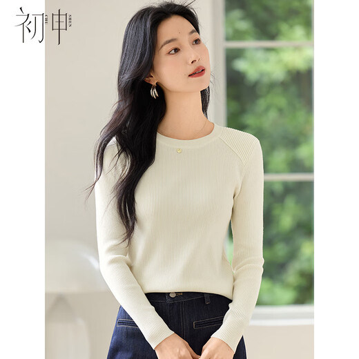 Chushen Chunqiu sweater women's classic round neck stretch slim fit versatile sweater base shirt S53Z071