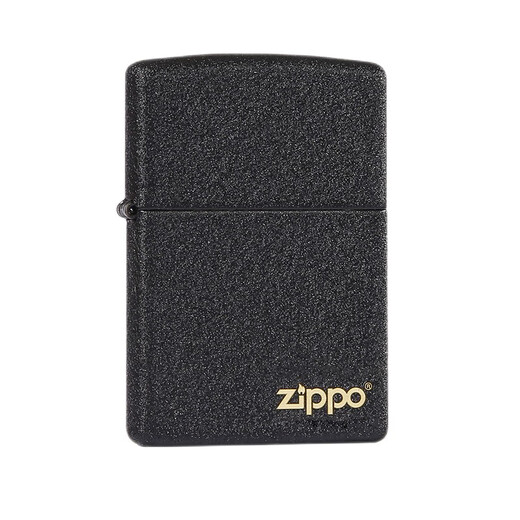 ZIPPO EDGE2025年新款打火机芝宝防风煤油火机黑裂漆236男士生日个性定制礼 单机经典标志TC9901LQ