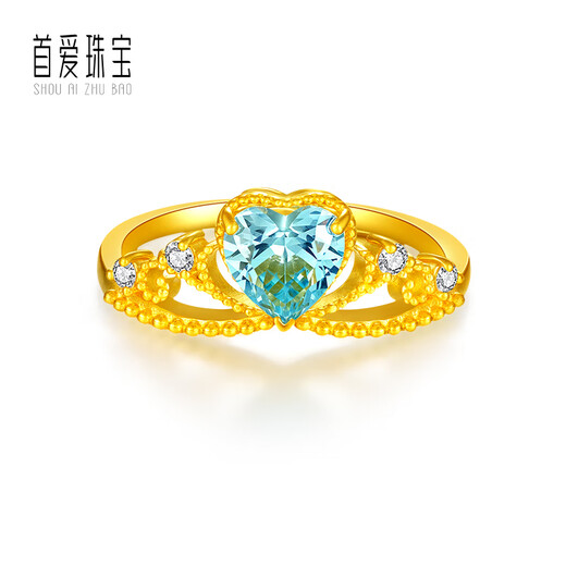 First love jewelry, foot gold inlaid with zircon, zircon, miraculous heart ring, new jewelry, gold love ring, gift HR653 miraculous heart ring, gold heavy red 3.16g (11 circles)