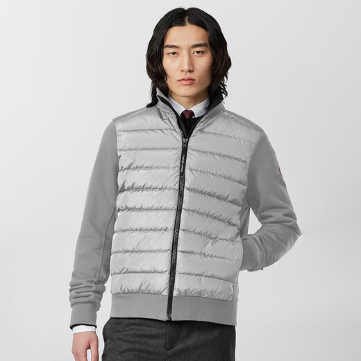 加拿大鹅（Canada Goose）HyBridge Huron男士全拉链羽绒针织夹克大鹅外套 6620M 9717 花灰石色 XL