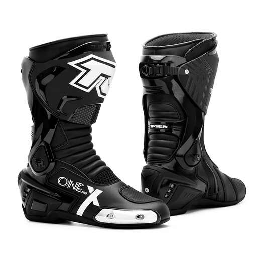 TR motorcycle riding boots anti-fall competitive racing shoes for men and women Tiger road rally track rider shoes for all seasons X-ONE black PRO 42