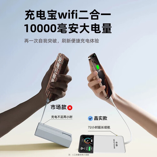 Changshi kostenloser einjähriger Datenverkehr, 10.000 mAh, 5 GHz, tragbar, WLAN, nationaler Datenverkehr, drei Netzwerke, kartenfrei, 2025 Powerbank, unbegrenzter drahtloser mobiler Router, 10.000 mAh, Supreme, 32 Kerne, 32 Antennen, 72 Stunden Akkulaufzeit, lebenslange Garantie
