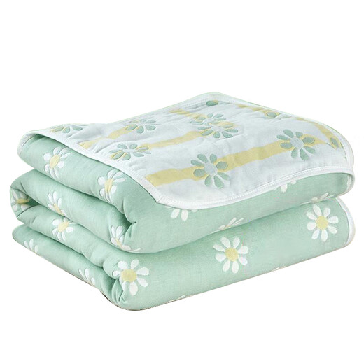 RSRDDY six-layer gauze towel quilt pure cotton thickened double air-conditioned quilt summer children and infants cotton blanket Ye Yulan 200X240cm pure cotton breathable six-layer cotton yarn