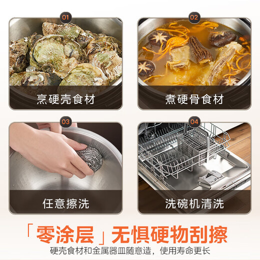 美的（Midea）电饭煲 无涂层家用小型1-2-3人智能电饭锅蒸煮炖一体多功能小电锅 RC201S【0涂层】更健康 2L