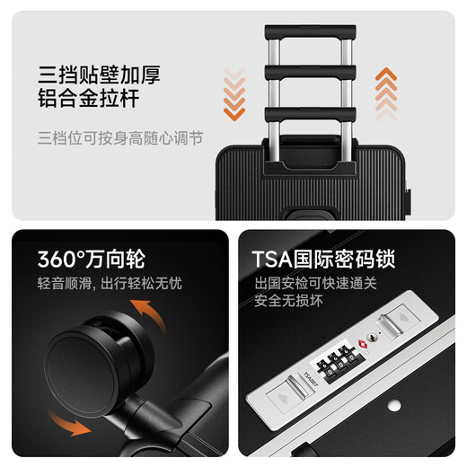 
DTA aluminum frame suitcase for men, strong and durable suitcase for business travel trolley leather box milk tea brown 20 inches