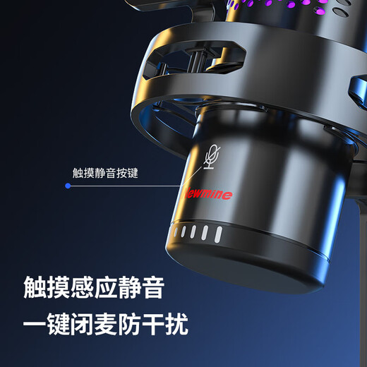 Newmine ZM09E Computer Microphone Game Live Broadcast Microphone Anchor Dedicated Desktop Microphone Desktop Laptop E-Sports Dubbing Class Recording Karaoke Noise Reduction USB Independent Microphone Upgraded Arm Suspension Version-ZM09E
