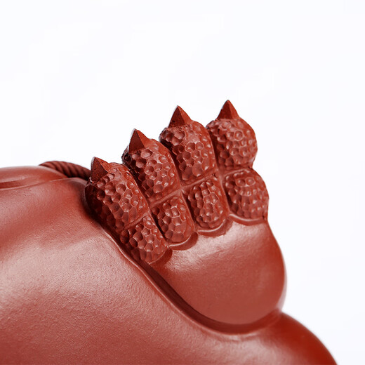 Gold inlaid jade tea pet ornaments, handmade household tea ceremony accessories, toad tea pet, purple sand golden toad, tea table, tea room, tea toy, tea set F Dahongpao golden toad