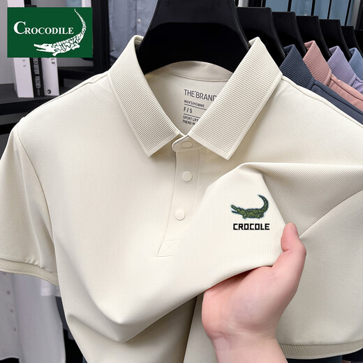 卡帝乐鳄鱼鳄鱼恤短袖t恤男士夏季新款冰丝翻领polo衫半袖休闲上衣男装 15125登山兰 M 建议100-125斤